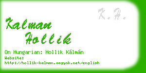 kalman hollik business card