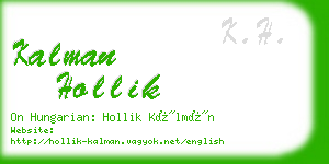 kalman hollik business card